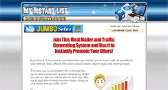 Desktop Screenshot of myinstantlist.com