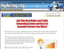 Tablet Screenshot of myinstantlist.com